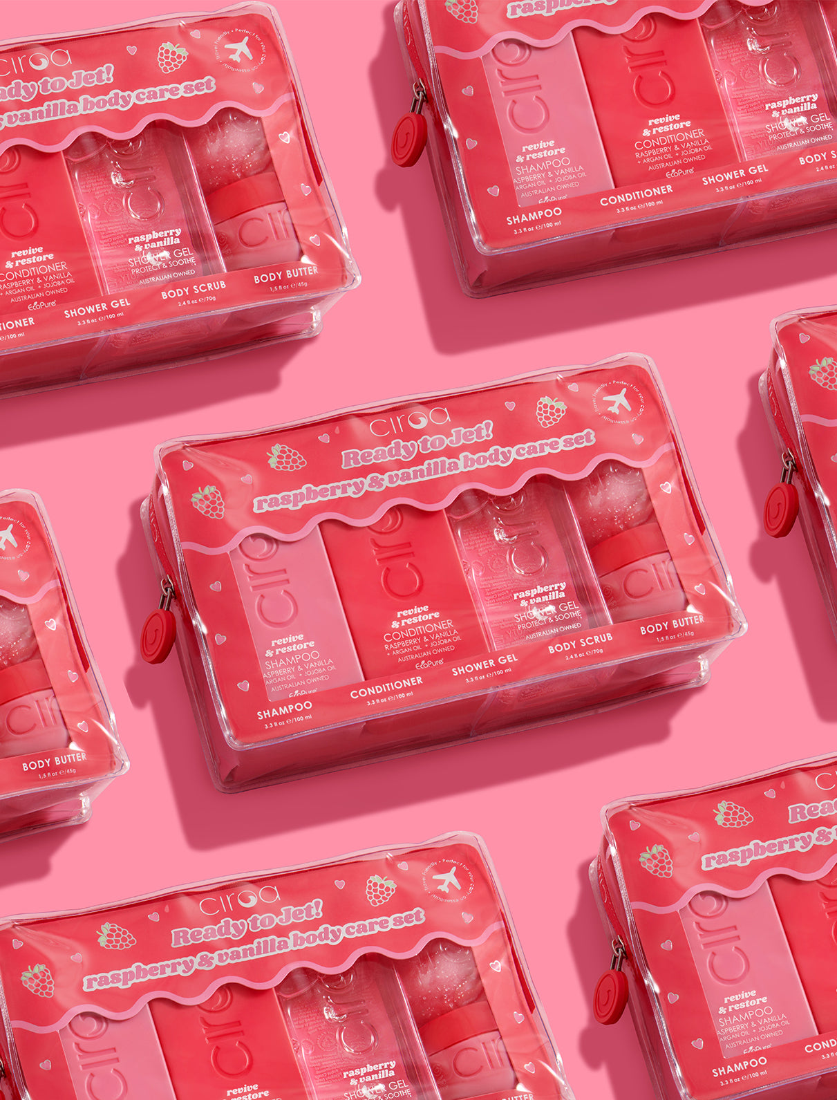Raspberry & Vanilla Travel Set