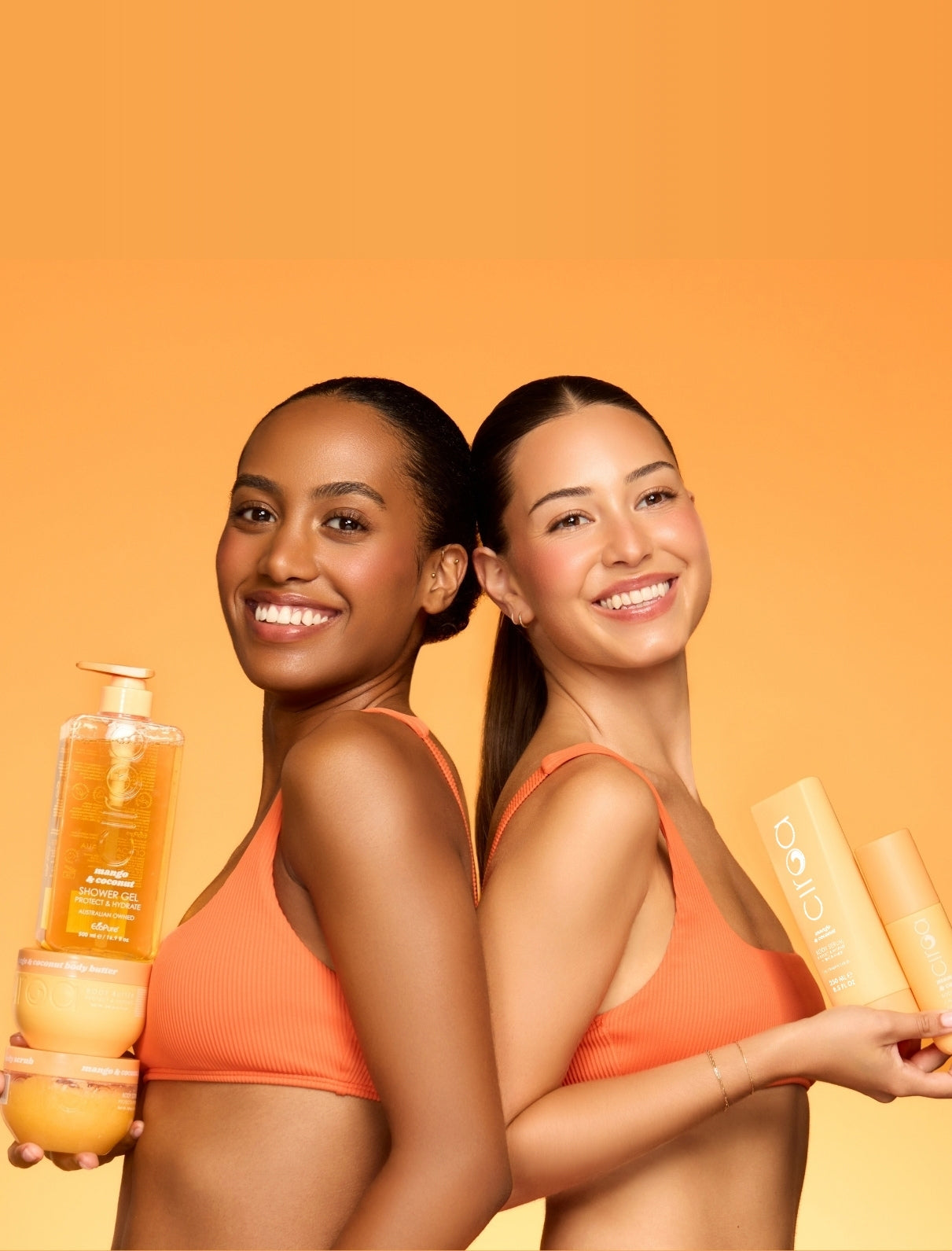 Mango & Coconut Shower Gel, Body Scrub, Body Butter, Bodycare Mist & Body Serum