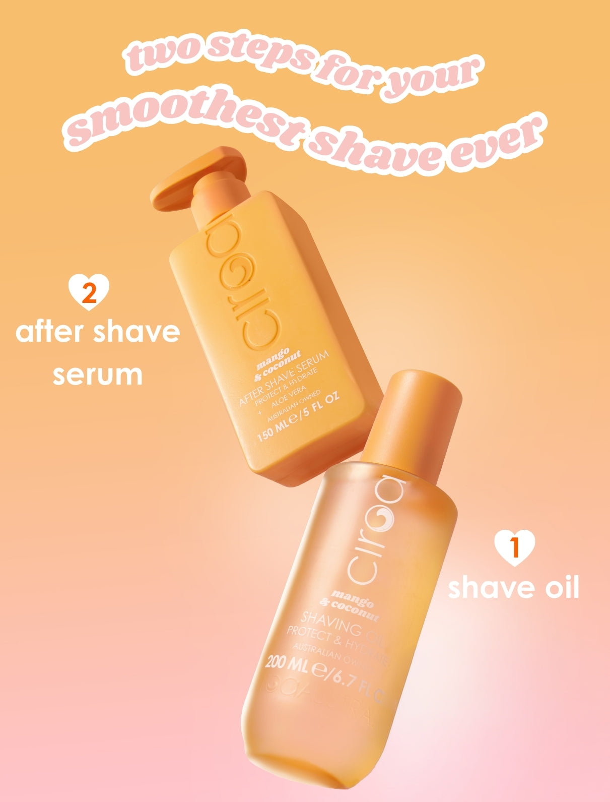 Mango & Coconut Shave oil & After Shave Serum Duo