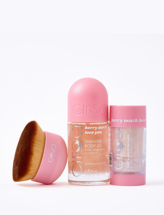 Berry Much Love You Shimmer Duo & Body Brush