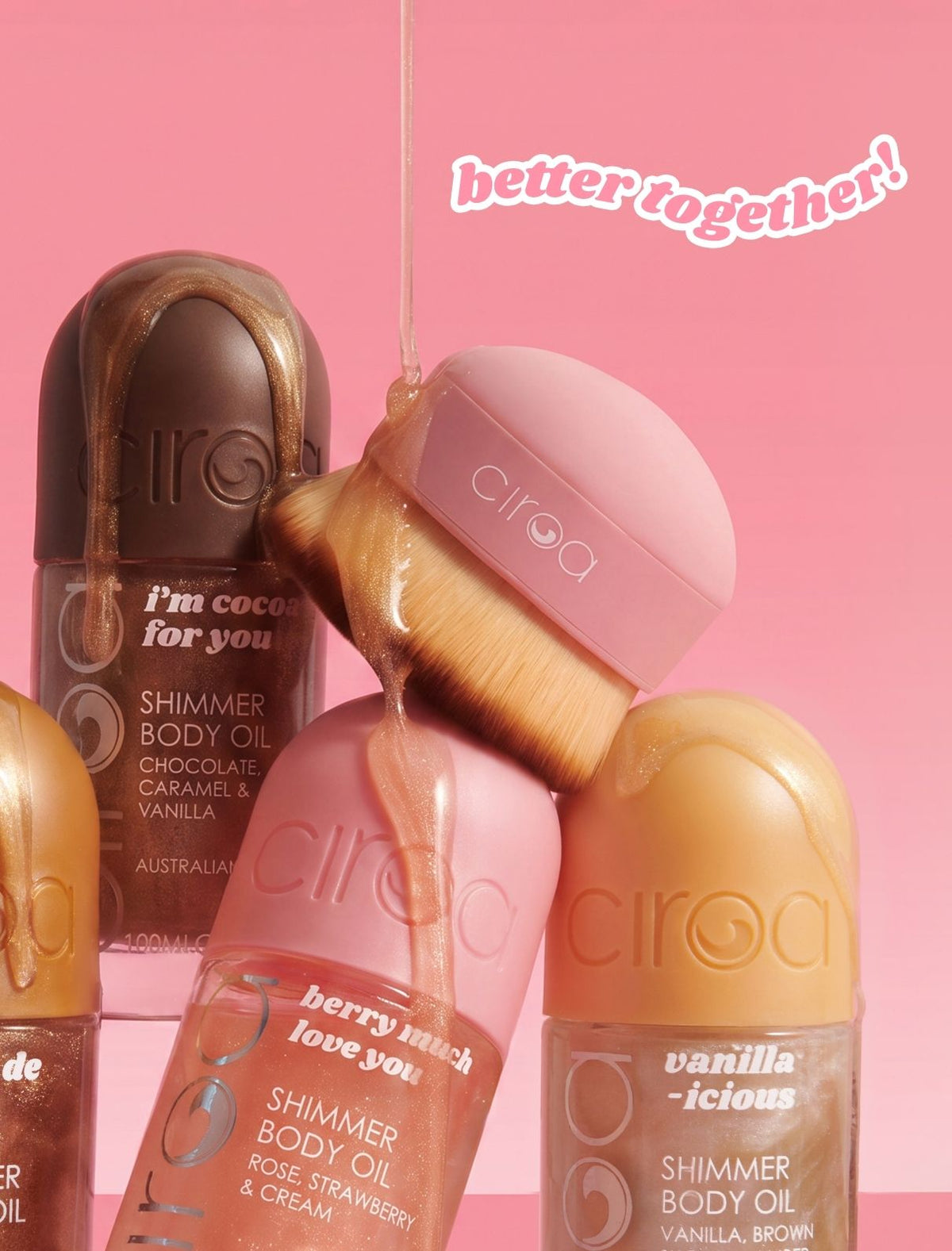 Ciroa Beauty UK Berry Much Love You Shimmer Duo & Body Brush