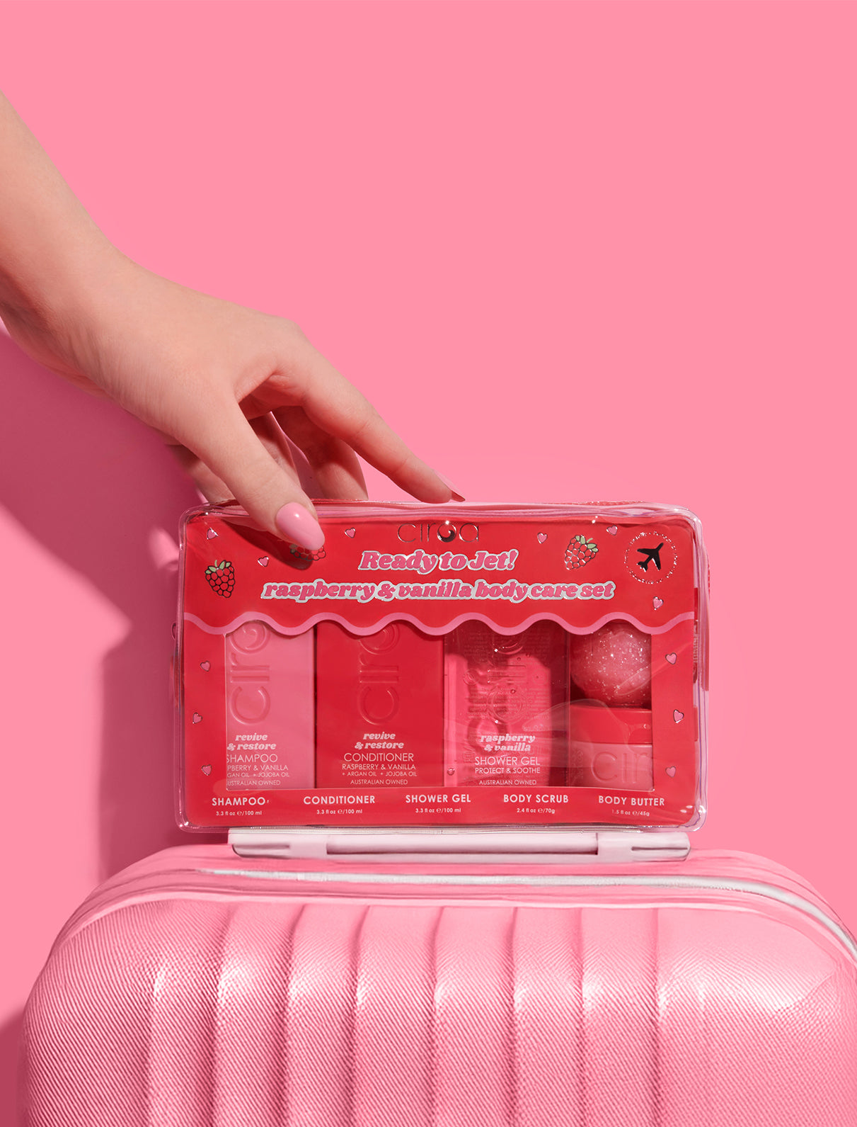 Raspberry & Vanilla Travel Set