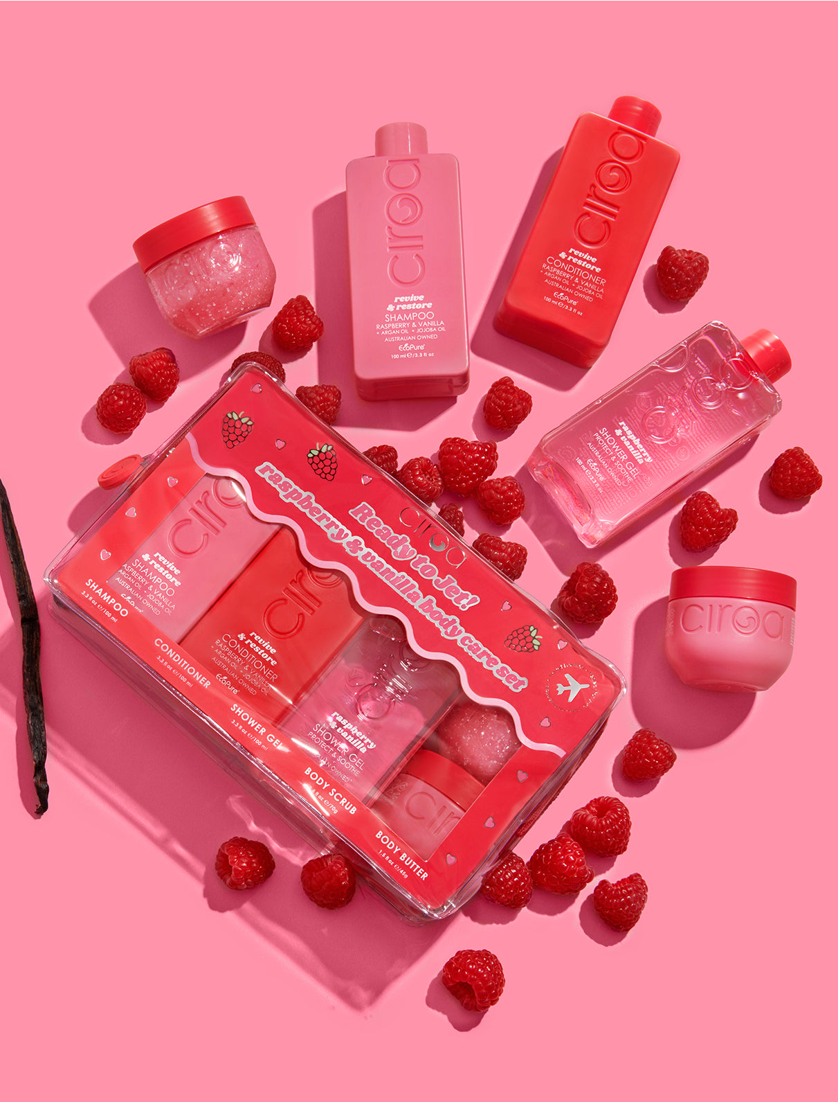 Raspberry & Vanilla Travel Set